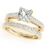 14kt gold Single Row Engagement Ring Channel Set