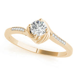14kt gold Single Row Engagement Ring