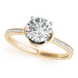 14kt gold Single Row Engagement Ring