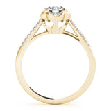 14kt gold Single Row Engagement Ring