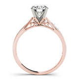 14kt gold Single Row Engagement Ring Prong Set