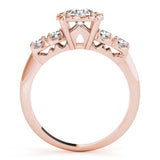 14kt gold Single Row Engagement Ring Prong Set