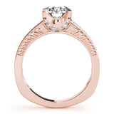 14kt gold Single Row Engagement Ring Channel Set