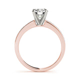 14kt gold Single Row Engagement Ring Channel Set