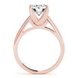 14kt gold Single Row Engagement Ring Channel Set