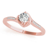 14kt gold Single Row Engagement Ring