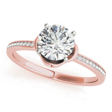 14kt gold Single Row Engagement Ring