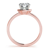 14kt gold Single Row Engagement Ring