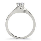 14kt gold Single Row Engagement Ring
