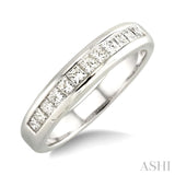 1/4 ctw Princess Cut Diamond Wedding Band in 14K White Gold