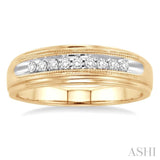 1/8 ctw Round Cut Diamond Men's Ring in 10K Yellow Gold