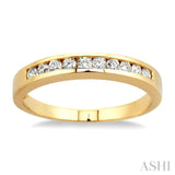 1/4 ctw Channel Set Round Cut Diamond Band in 14K Yellow Gold