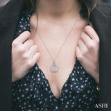 1/20 ctw Single Cut Diamond Pendant in Sterling Silver with Chain