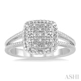 1/20 ctw Single Cut Diamond Ring in Sterling Silver