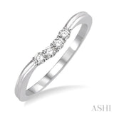 1/6 ctw Round Cut Diamond Wedding Band in 14K White Gold