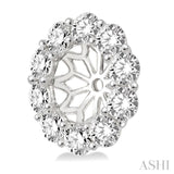 1 1/2 ctw Round Cut Diamond Earring Jacket in 14K White Gold