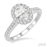 1/3 ctw Round Cut Diamond Semi-Mount Engagement Ring in 14K White Gold