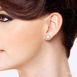 1 ctw Lovebright Round Cut Diamond Stud Earrings in 14K White Gold