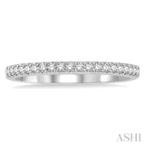 1/5 ctw Round Cut Diamond Wedding Band in 14K White Gold