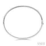 2.00 ctw Round Cut Diamond Bangle in 14K White Gold