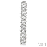 2.00 ctw Zigzag Baguette and Round Cut Diamond Hoop Earring in 14K White Gold