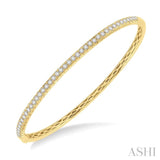 1.00 ctw Round Cut Diamond Bangle in 14K Yellow Gold