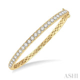 3.00 ctw Round Cut Diamond Bangle in 14K Yellow Gold