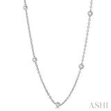 1 ctw Round Cut Diamond Fashion Necklace in 14K White Gold