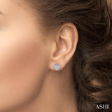 1/20 Ctw Round Cut Diamond Heart Earrings in Sterling Silver