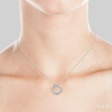 1/6 ctw Open Center Whirlwind Diamond Fashion Pendant in 10K White Gold with chain