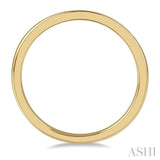 1/10 ctw Arched Channel Round Cut Diamond Wedding Band in 14K Yellow Gold