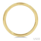 1/4 ctw Round Cut Diamond Inlay Wedding Band in 14K Yellow Gold