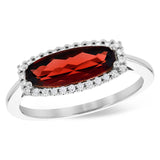 14KT Gold Ladies Garnet Fashion Ring