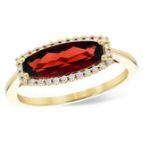14KT Gold Ladies Garnet Fashion Ring
