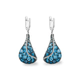 14KT Gold Blue Topaz Earrings