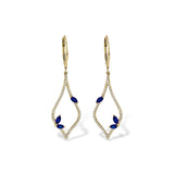 14KT Gold Sapphire Earrings