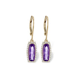 14KT Gold Amethyst Earrings