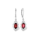 14KT Gold Garnet Earrings