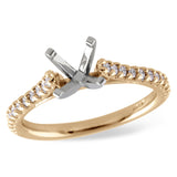 14KT Gold Semi-Mount Engagement Ring