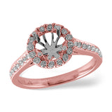14KT Gold Diamond Semi-Mount Engagement Ring