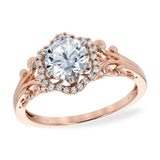 14KT Gold Diamond Semi-Mount Engagement Ring