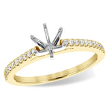 14KT Gold Semi-Mount Engagement Ring