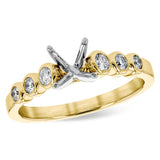 14KT Gold Diamond Semi-Mount Engagement Ring