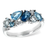14KT Gold Ladies Blue Topaz Fashion Ring