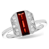 14KT Gold Ladies Garnet Fashion Ring