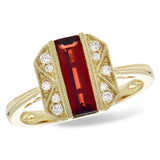 14KT Gold Ladies Garnet Fashion Ring