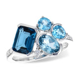 14KT Gold Ladies Blue Topaz Fashion Ring