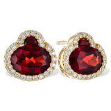 14KT Gold Garnet Earrings