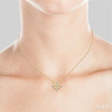 1/10 ctw Star Round Cut Diamond Petite Fashion Pendant With Chain in 10K Yellow Gold