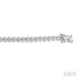 1 Ctw Round Cut Diamond Illusion Tennis Bracelet in 10K White Gold